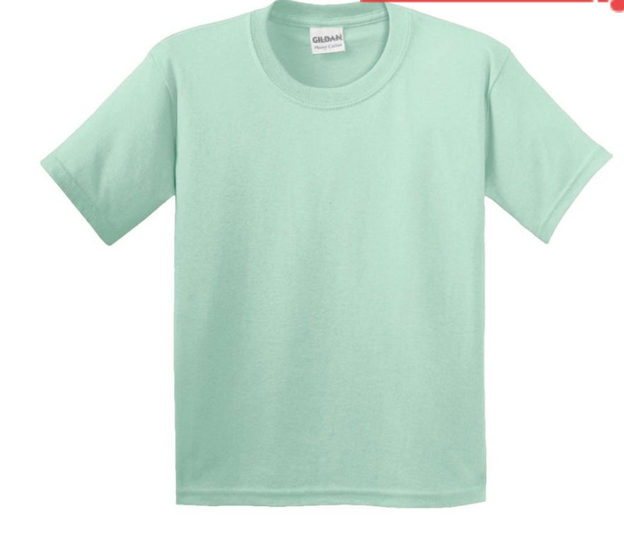 Youth Yeti Mountain Embroidery Short Sleeve Cozy Cute Shirts