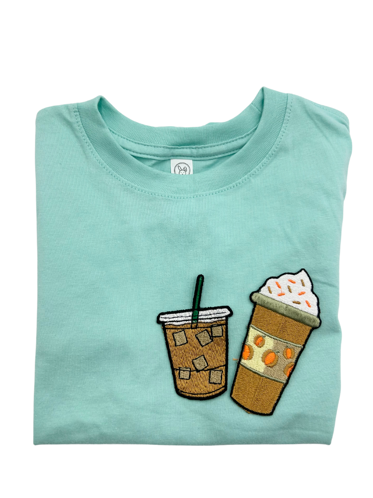 Cute Iron-on 2 Sets Pumpkin Spice Latte and Iced Coffee Patches. Attach on Clothing Uniforms Backpack