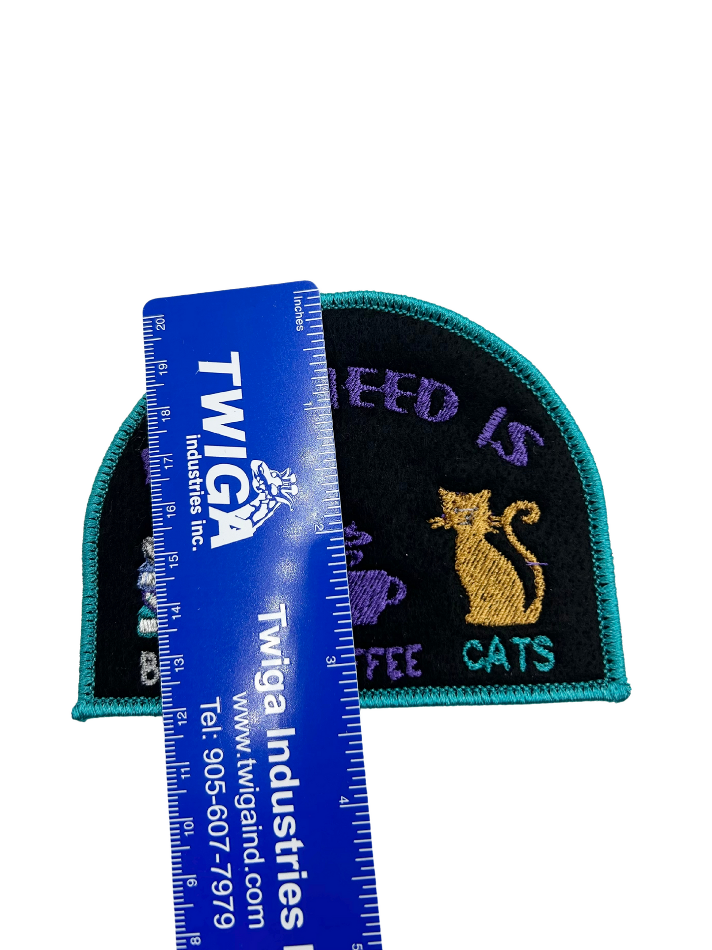 All I Need Is Books Coffee Cats Glittered AND Felted Iron-on Patch.Add on Clothing Backpack