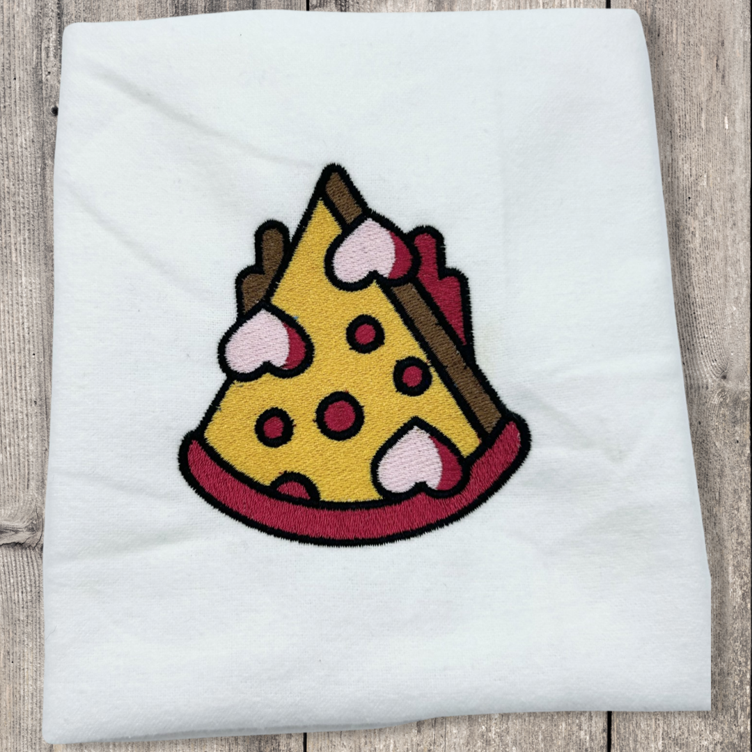 Toddlers Pizza Slice Embroidery Long Sleeve Cozy Cute Long Sleeve Special Gift