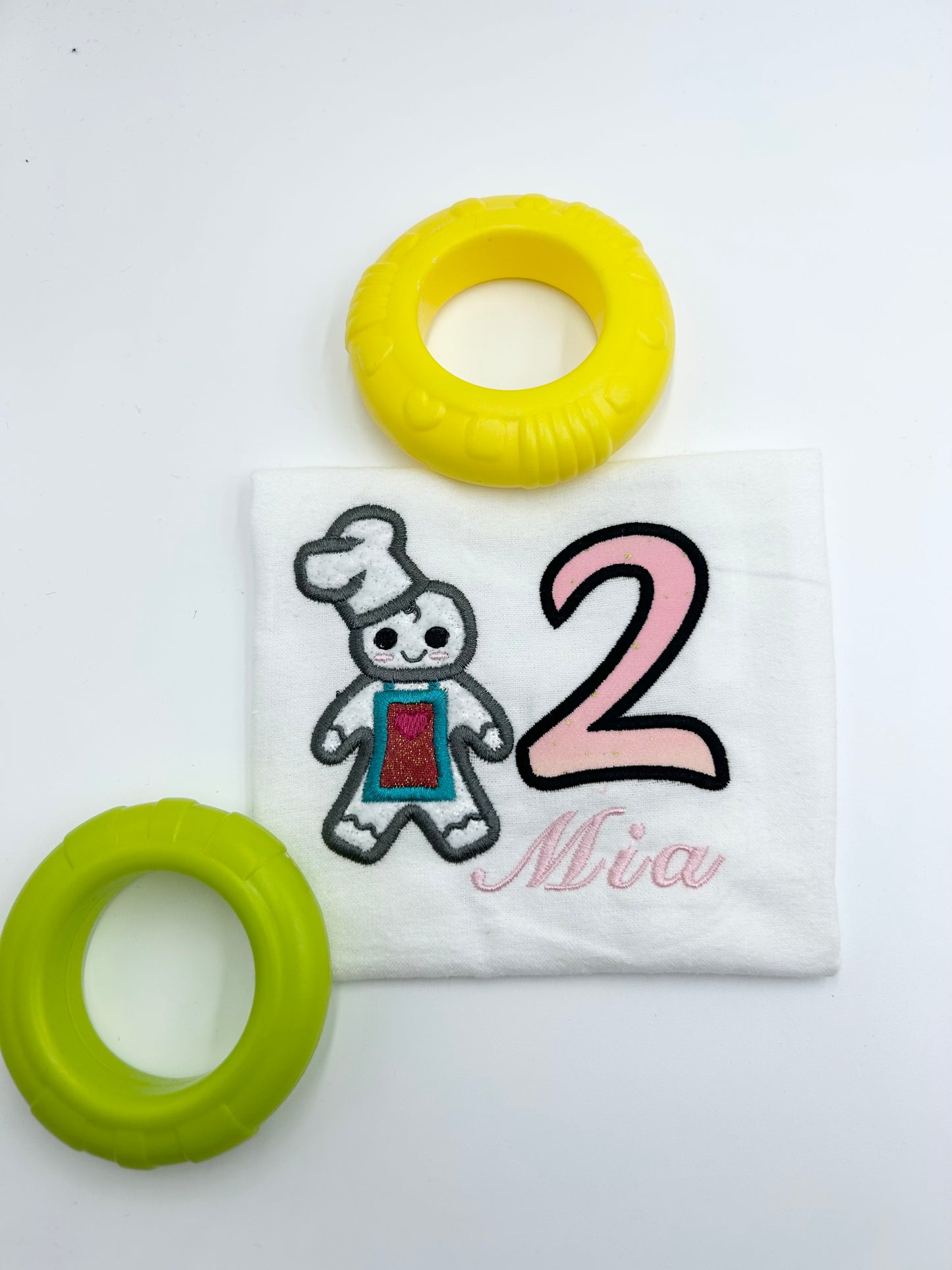 Toddlers Glitter Gingerbread Man Christmas Holiday Embroidery Long Sleeve Cozy Cute Long Sleeve Special Gift