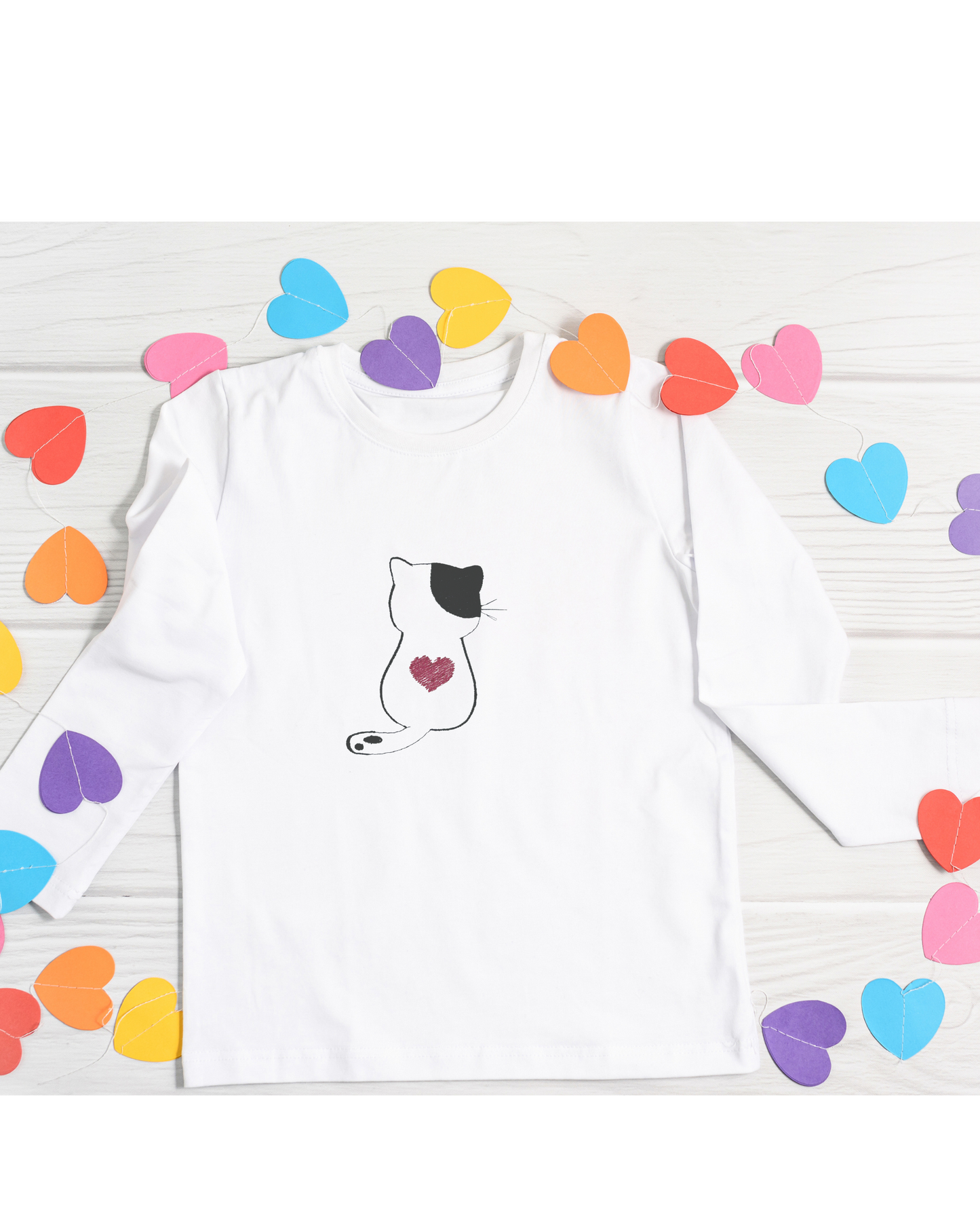 Toddlers Cute Cat Back Embroidery Long Sleeve Cozy Cute Long Sleeve Special Gift