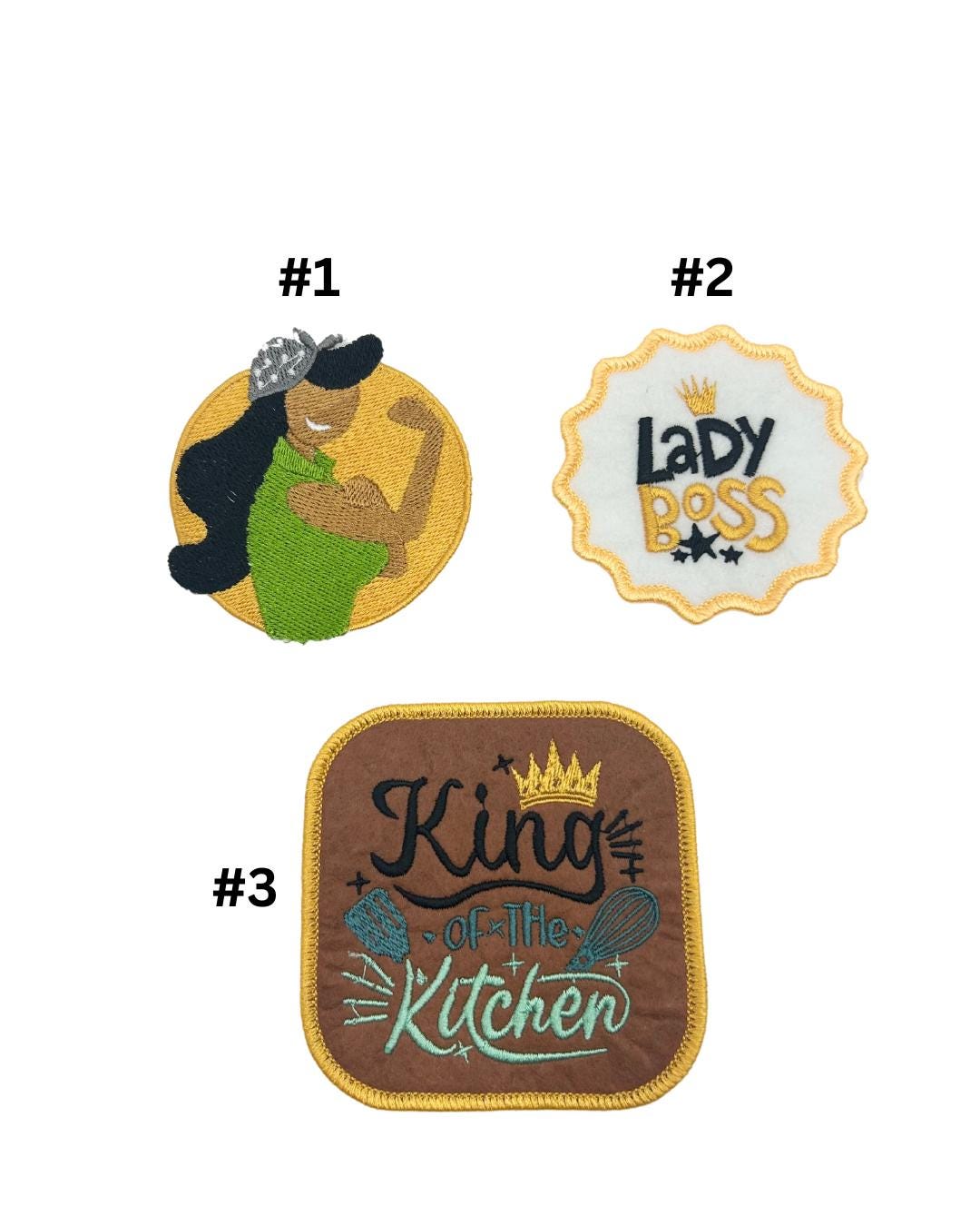Felted Iron-on Girl Power Lady Boss Cute Patch. Attach on Bag Clothing Uniforms Backpack DIY Ideas